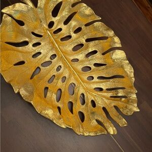 Michael Aram Gold Monstera Leaf Decorative Tray